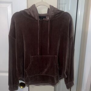 Velvet hoodie top